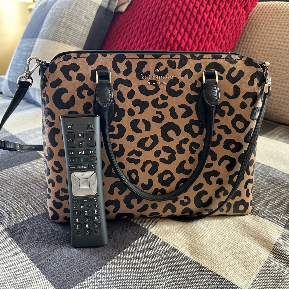 Kate Spade Tan and Black Leopard Satchel